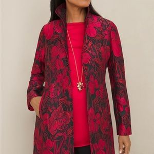 Chicos Floral print Jacquard Topper